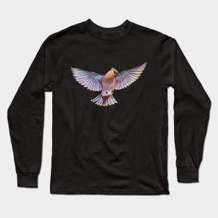 Bohemian Waxwing drawing Long Sleeve T-Shirt